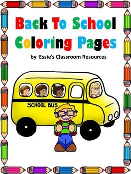 These Back To School coloring pages are simple and fun and can be used to allow