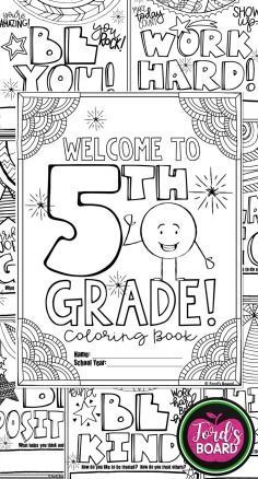 This 5th Grade Back to School Coloring Book is designed to welcome your new stud