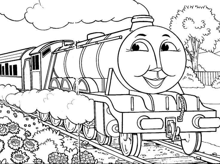 Thomas The Tank Engine Coloring Pages Gordon · Thomas The Train