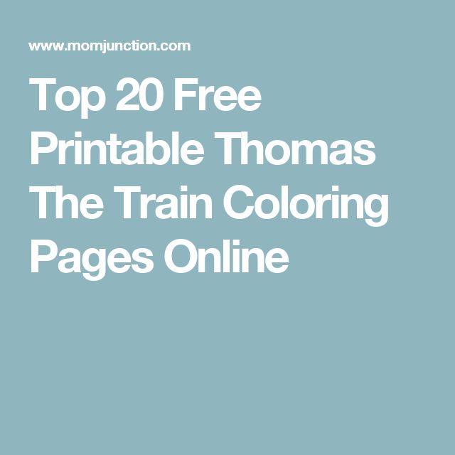 Top 20 Free Printable Thomas The Train Coloring Pages Online