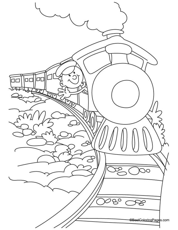 Train coloring page 4 Download Free Train coloring page 4 for