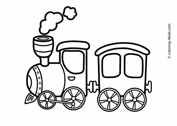 Train transportation coloring pages for kids printable