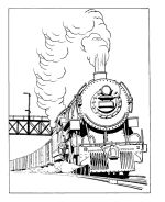 Trains and Railroads Coloring pages Railroad Train coloring BlueBonkers