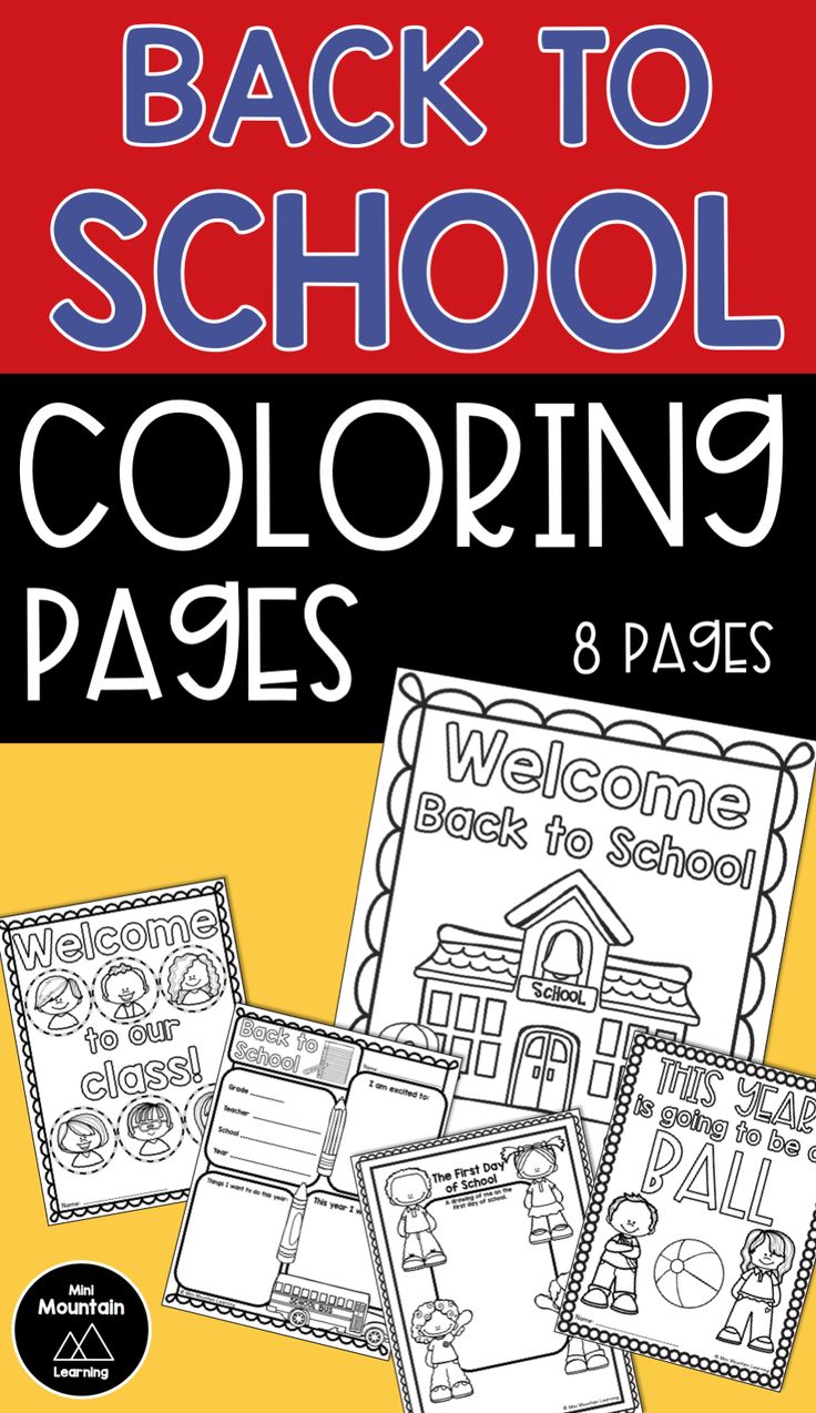 Use these back to school coloring pages as a back to school activity with your c
