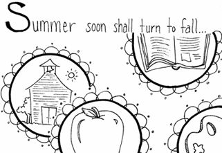Use this coloring page with your children to talk about going back to school