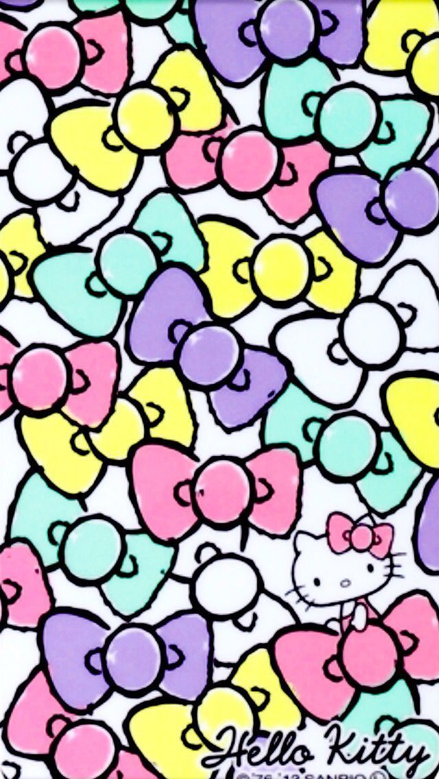 Wallpaper hello kitty bows