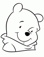 Winnie The Pooh Bear Portrait Picture Coloring Page and many other cartoon color