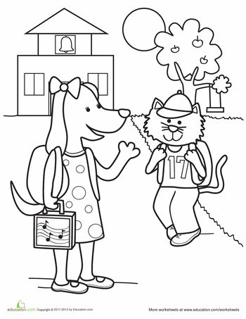 Worksheets Back to School Coloring Page