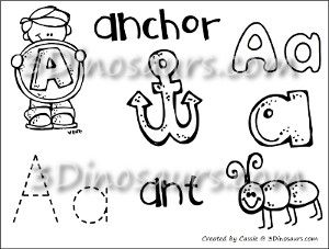 abc coloring pages 3 dinosaurs