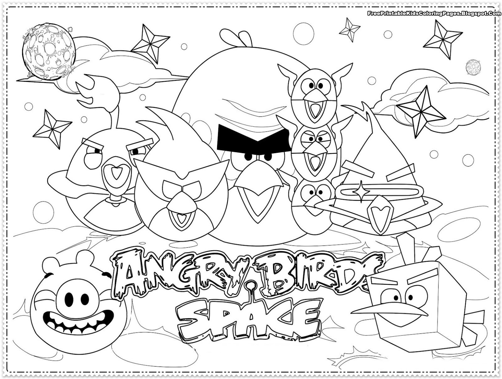Angry Birds Printable Coloring Pages 64 with Angry Birds Printable Coloring Pages