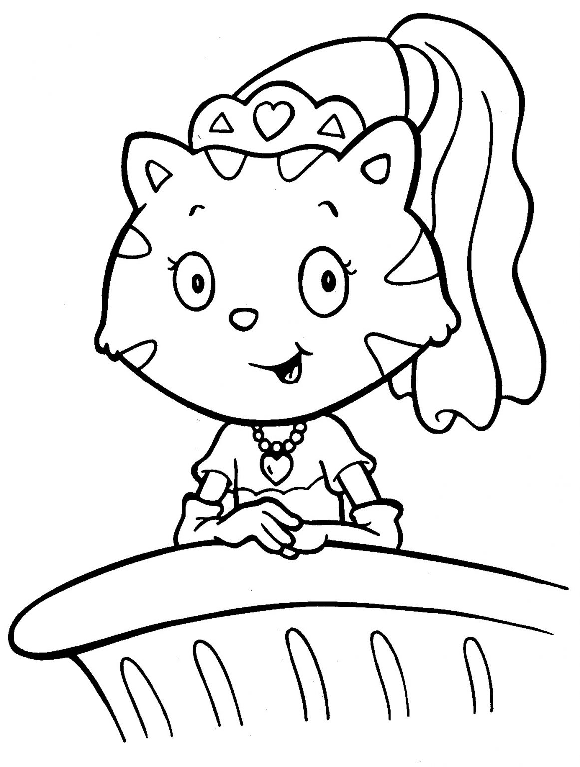 Baby Cat Coloring Page 1