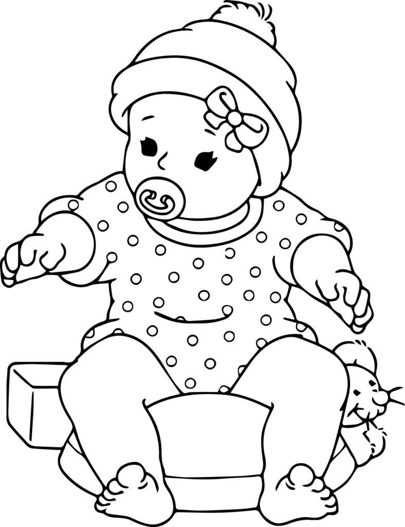 Coloring Pages Enchanting Baby Coloring Pages Baby Doll Coloring Pages…