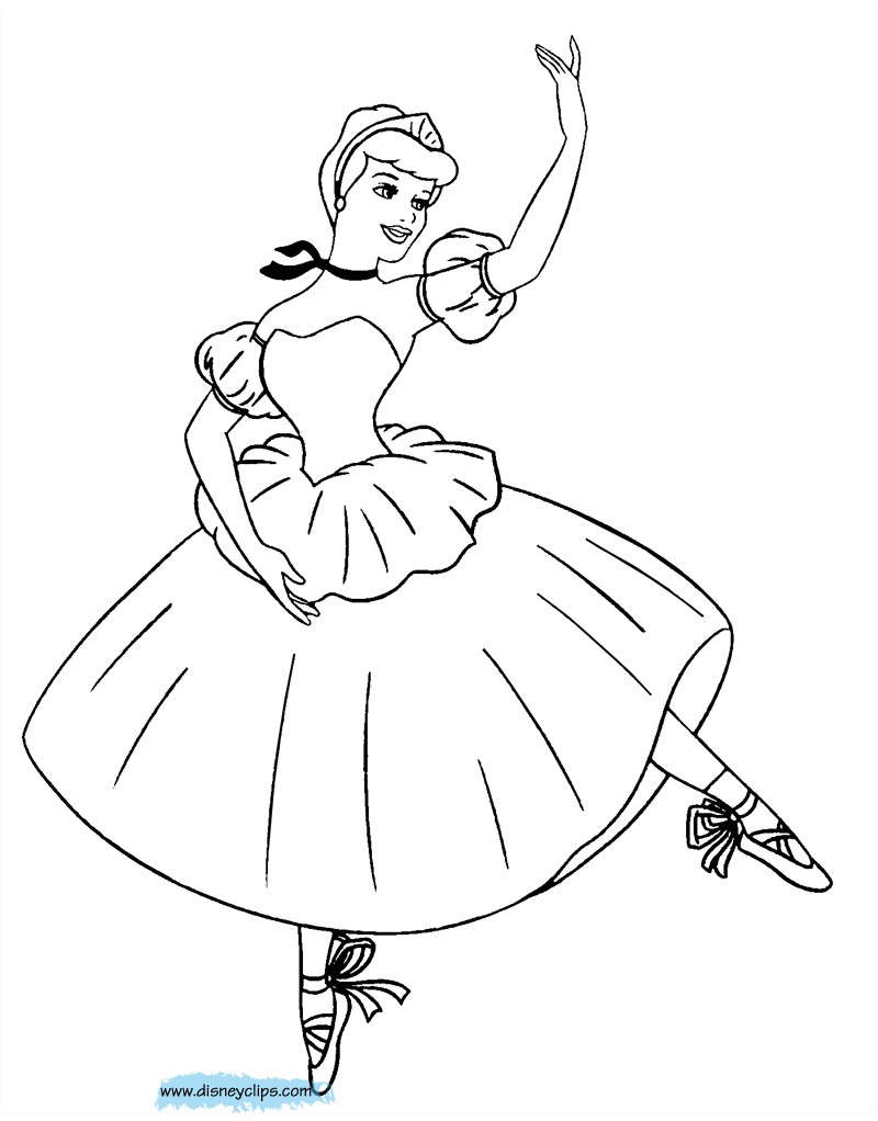Limited Ballerina Colouring Page Cinderella Coloring Capricus Me