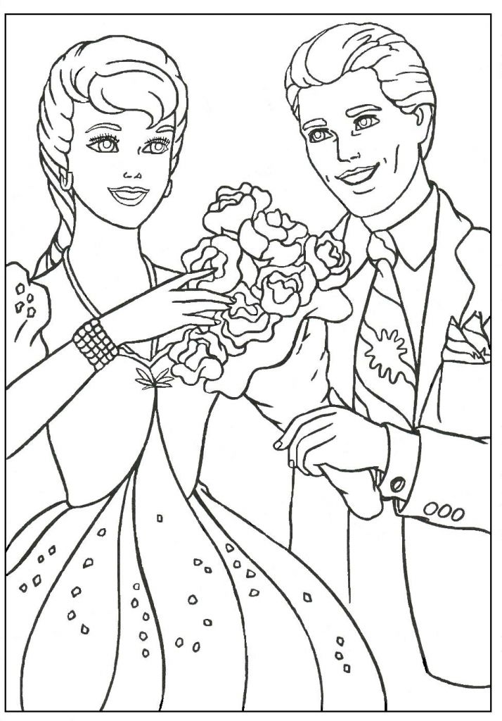 Barbie and Ken Coloring Pages | BubaKids.com