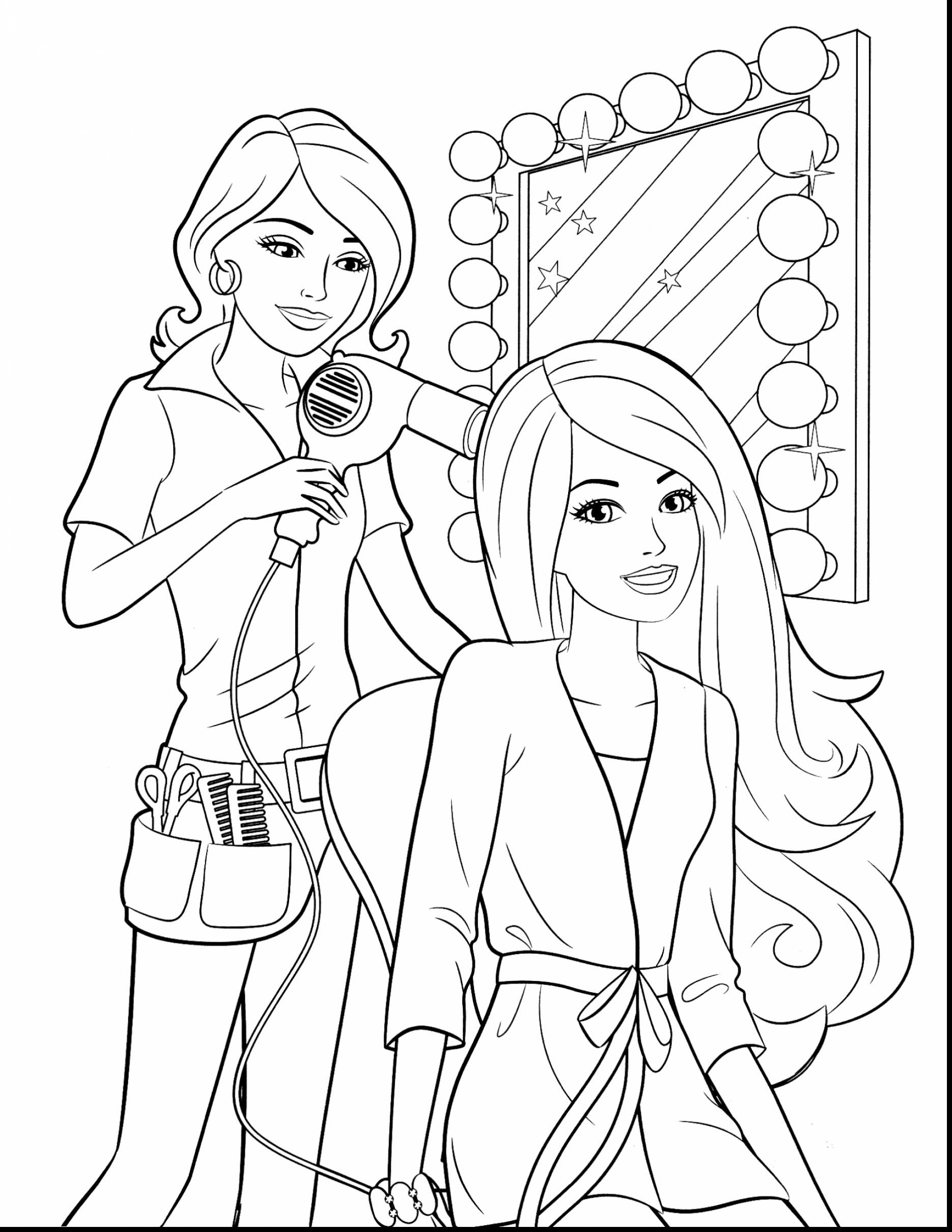 New Free Barbie Coloring Pages 49 With Additional Free Coloring Book with Free Barbie Coloring Pages