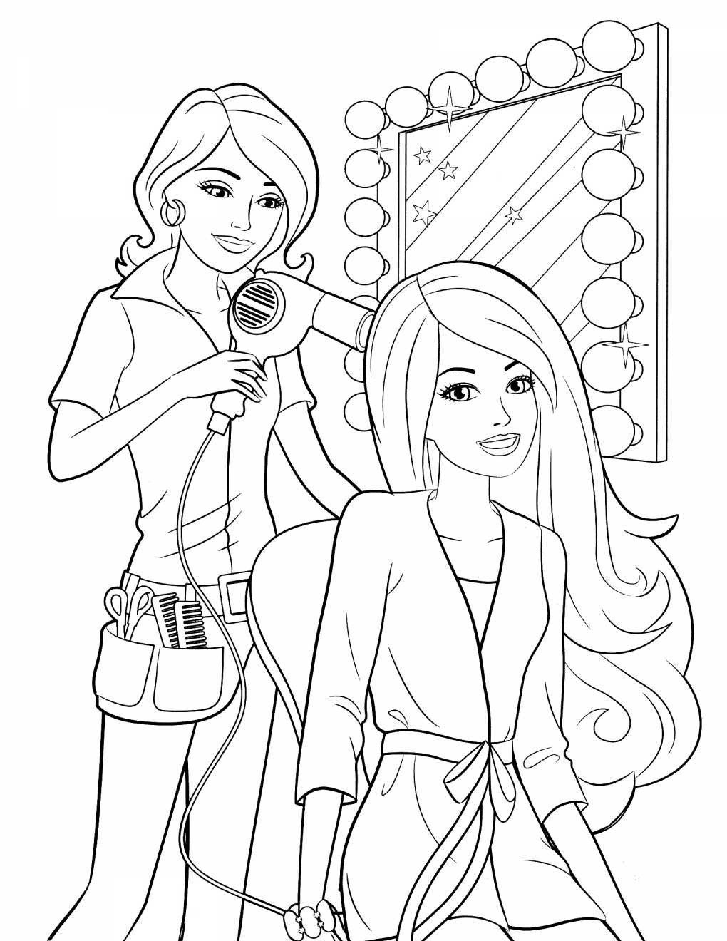 Christmas Barbie Coloring Pages Barbie Clipart Coloring Book Free Collection