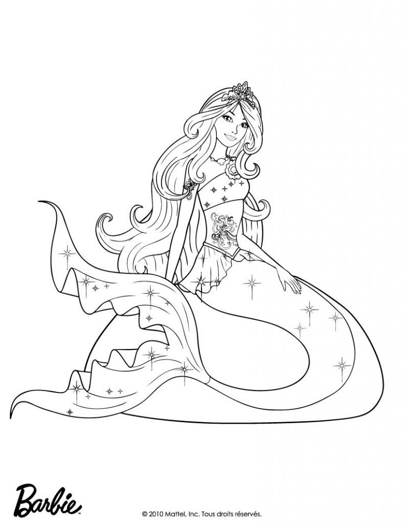 Free Mermaid Coloring Pages Fresh Coloring Page Barbie Coloring Pages s