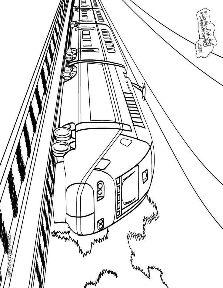 big train coloring pages