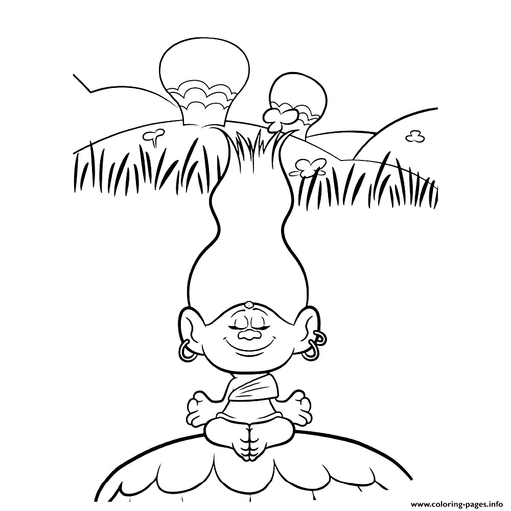 Outstanding Trolls Printable Coloring Pages Trolls Zen Movie New Branch Trolls Coloring Page
