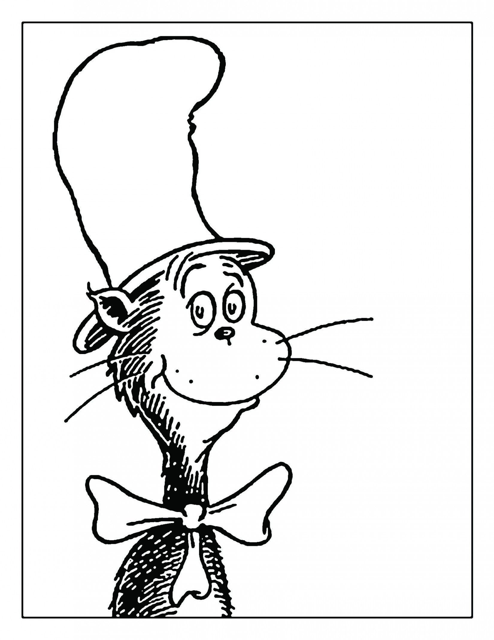 Cat In the Hat Coloring Pages Beautiful Printable Dr Seuss Coloring Pages Cat In the Hat