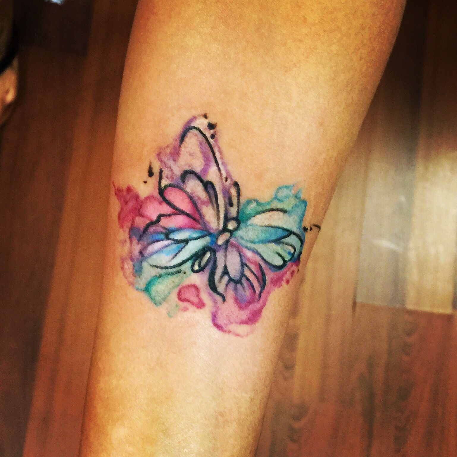My new watercolor butterfly tattoo Cute and simple