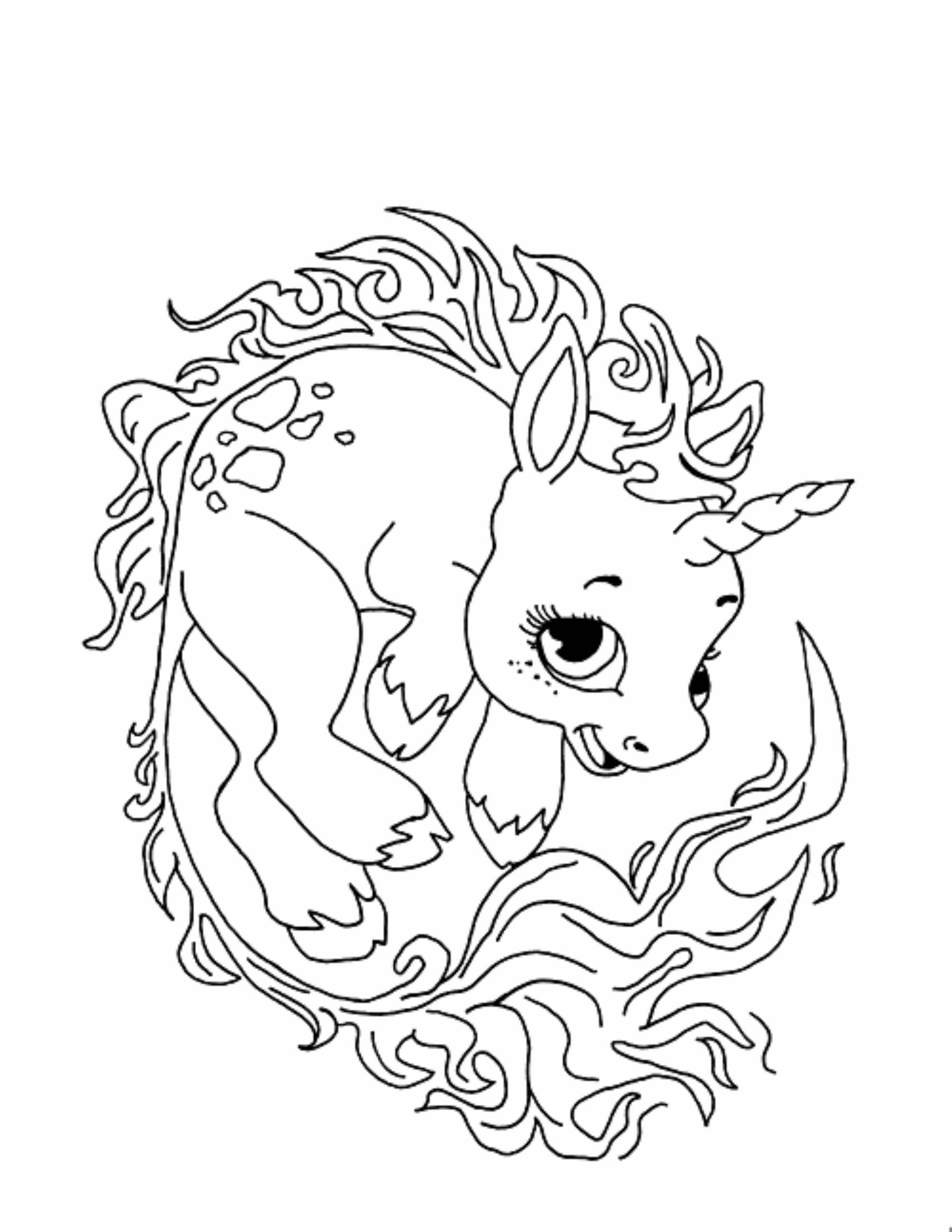 Kawaii Coloring Pages Free New Extraordinary In Unicorn Coloring Page with Hd Pages Free Best Unicorn