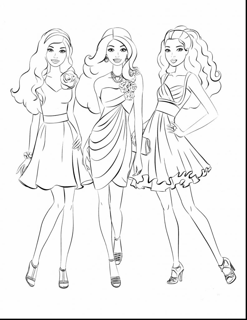Coloring Pages Of Barbie Princess Charm School | BubaKids.com