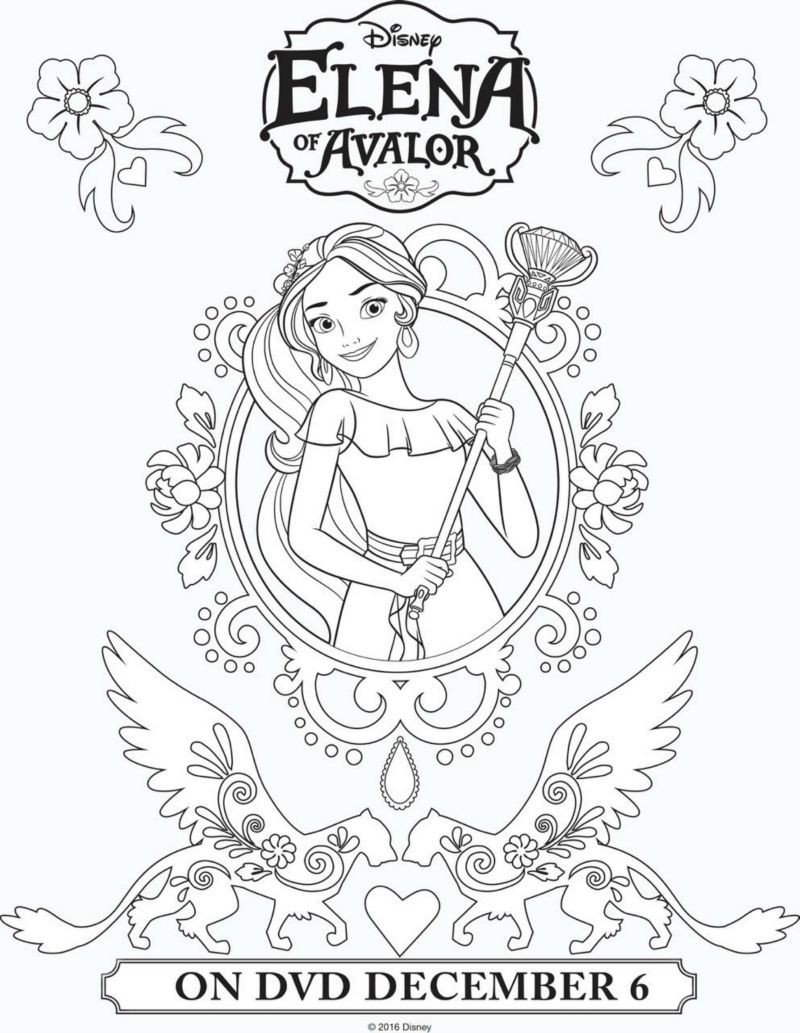 Disney Elena of Avalor Printable Coloring Page