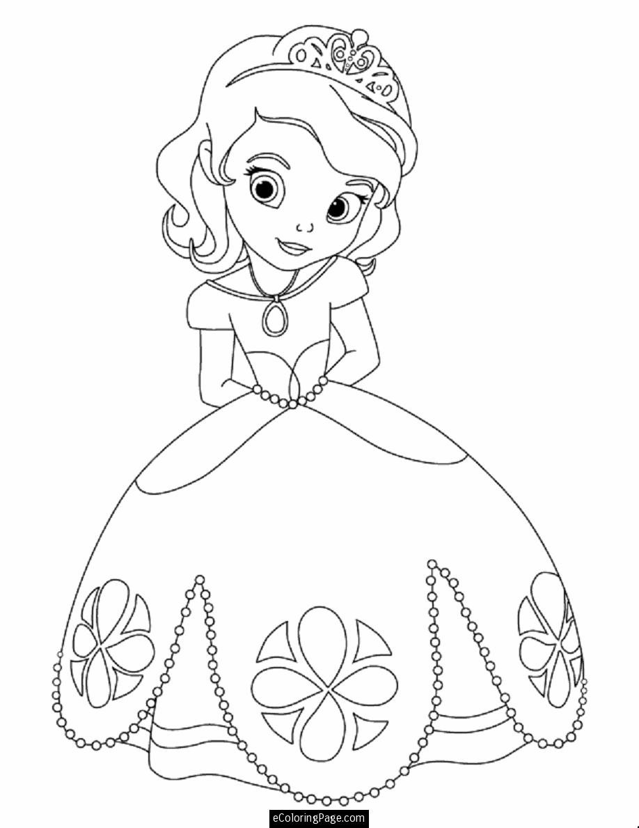Princess Print Little Disney Coloring Pages Throughout