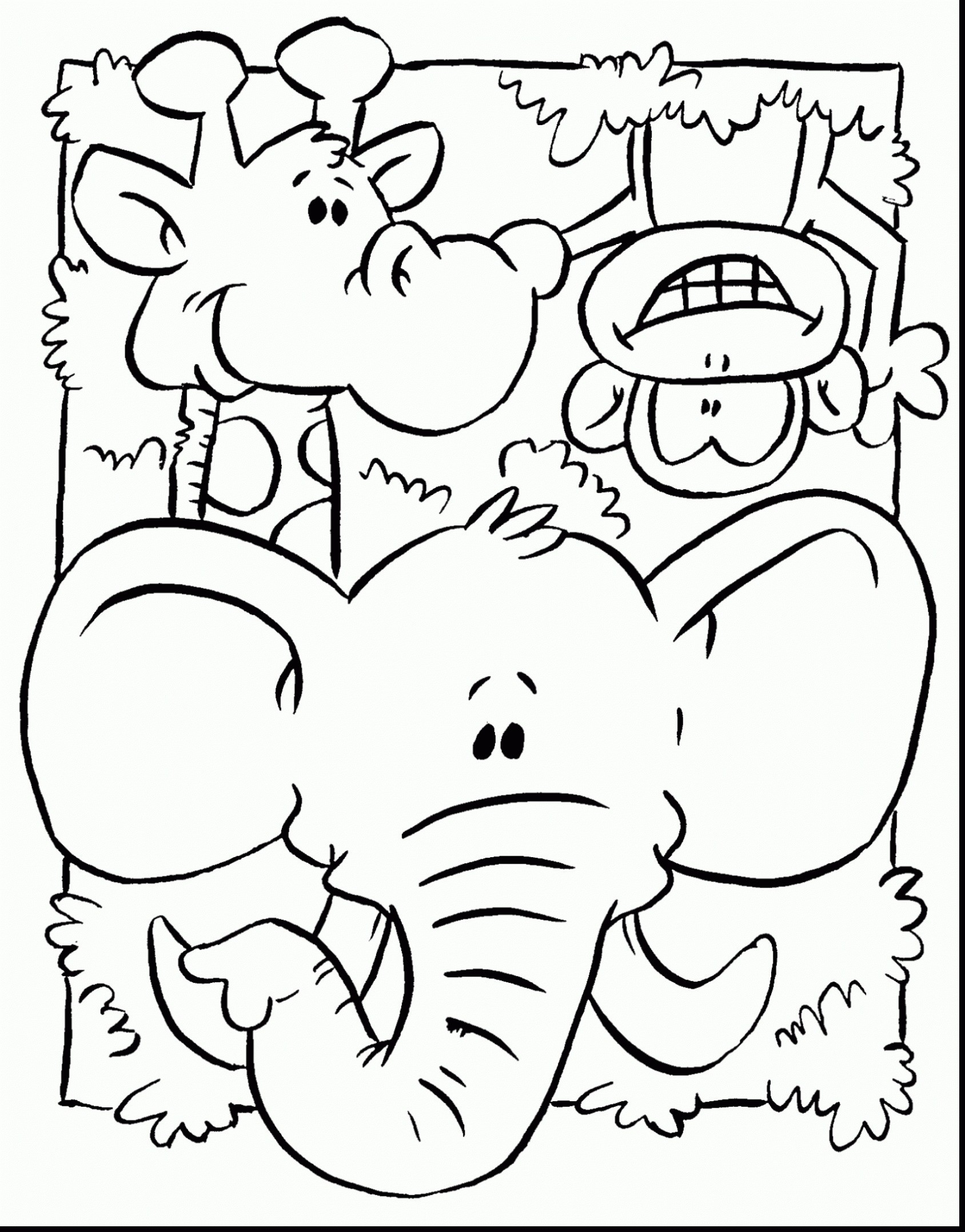 Zoo Animals Coloring Pages Fresh Zoo Animals Coloring Pages Free Coloring Library
