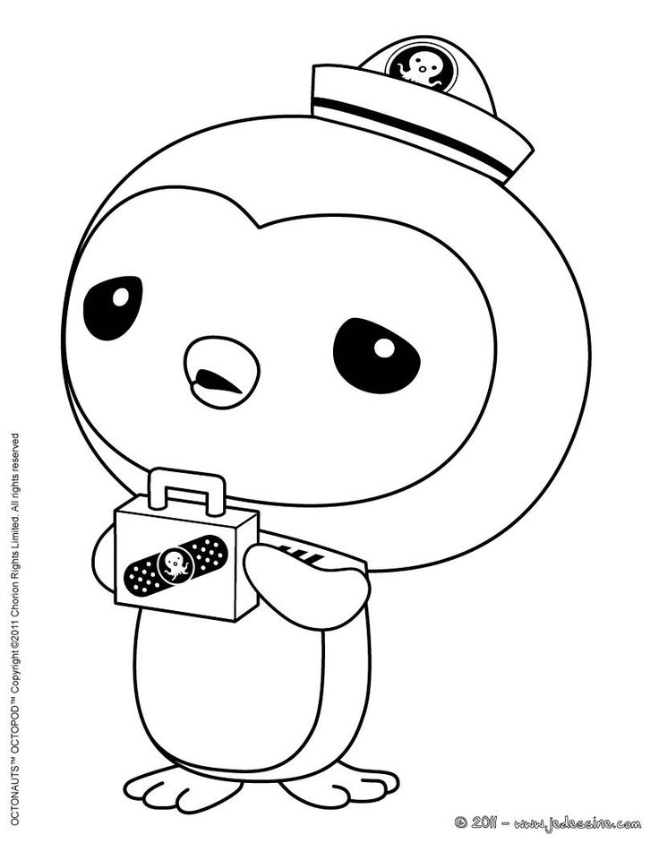 coloring pages to print octonauts Coloriage Octonauts Medic Peso Penguin Color