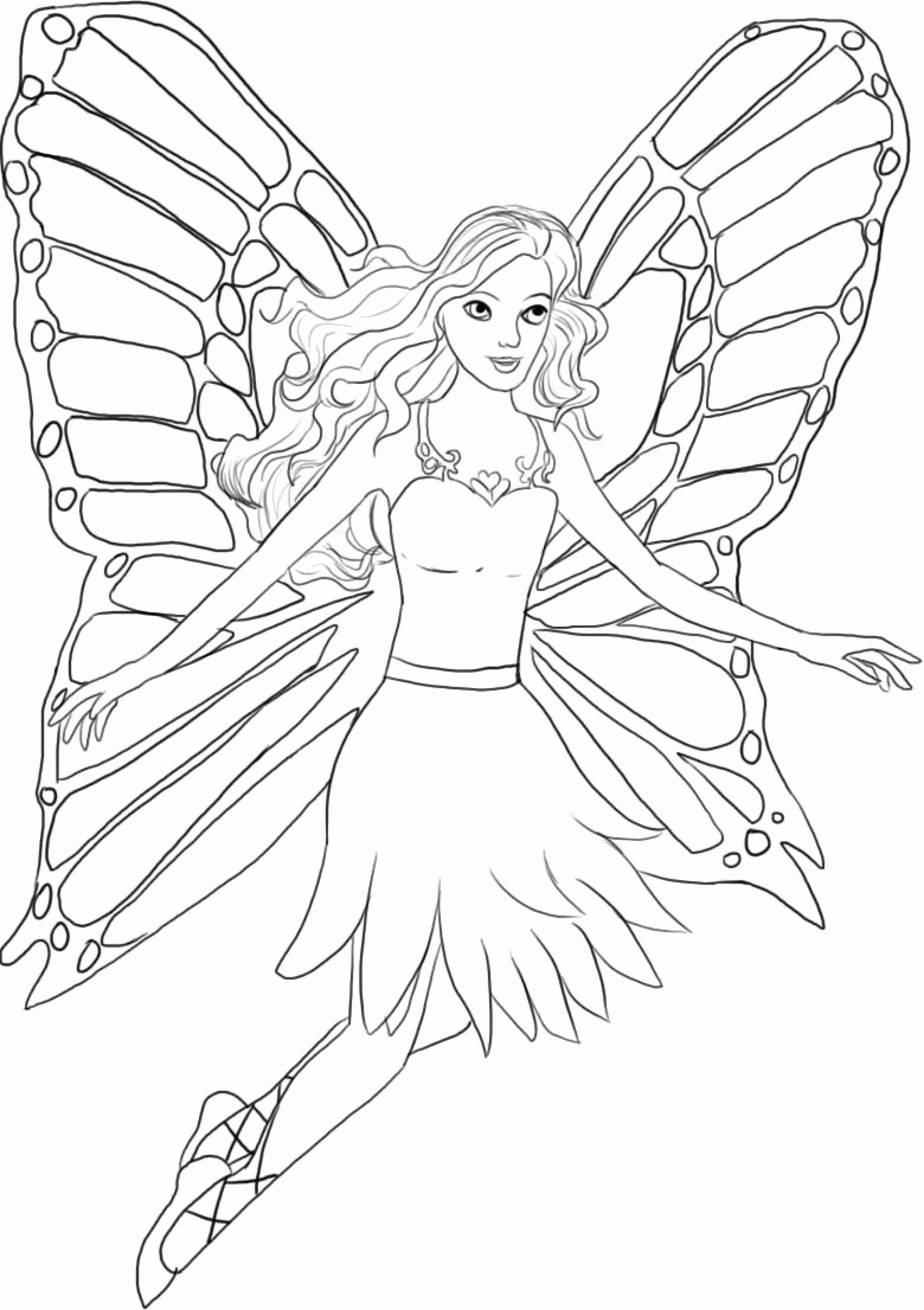 Fairy Coloring Pages New Fairy Princess Coloring Pages Fresh Awesome Fairy Coloring Page