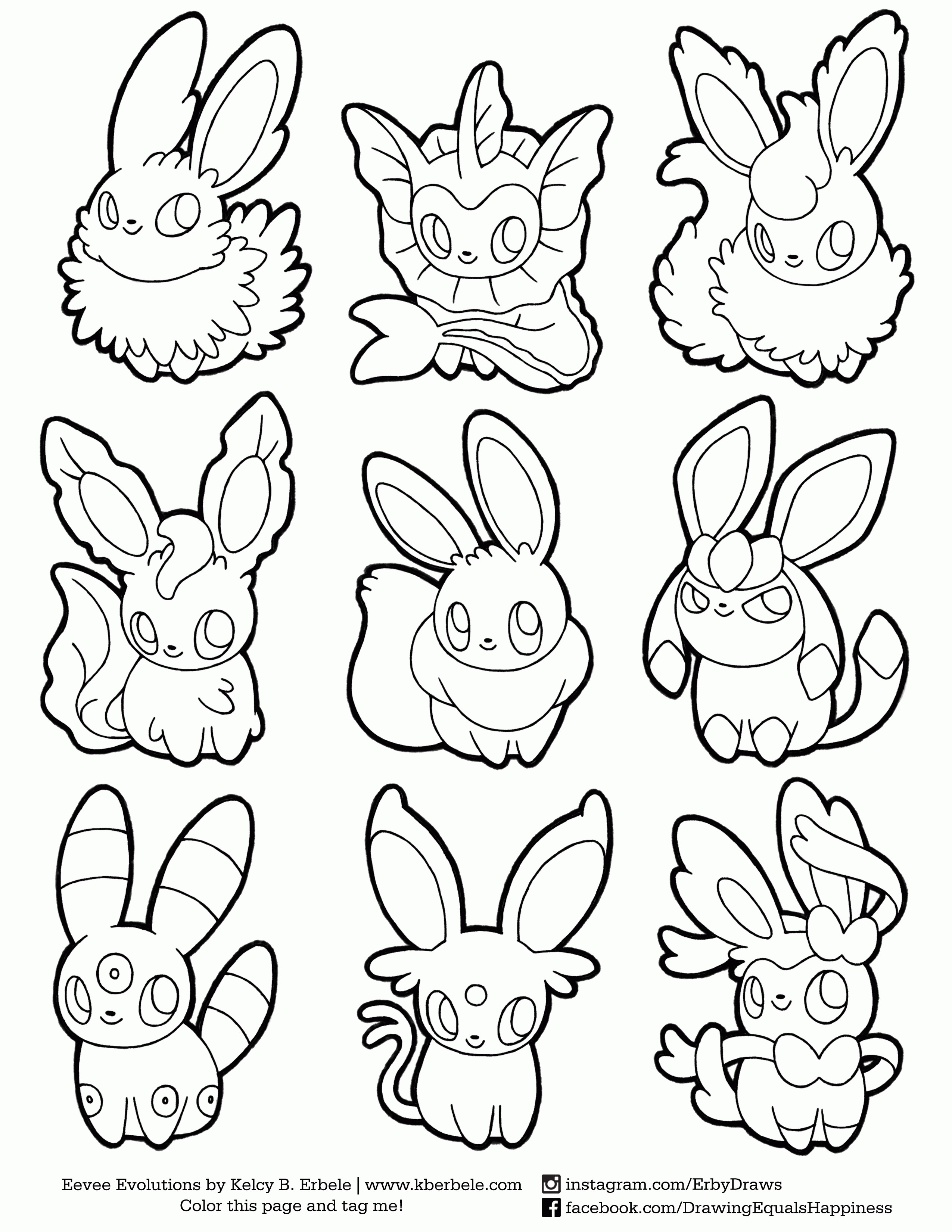 Pokemon Coloring Pages Eevee Evolutions High Quality Coloring Pages
