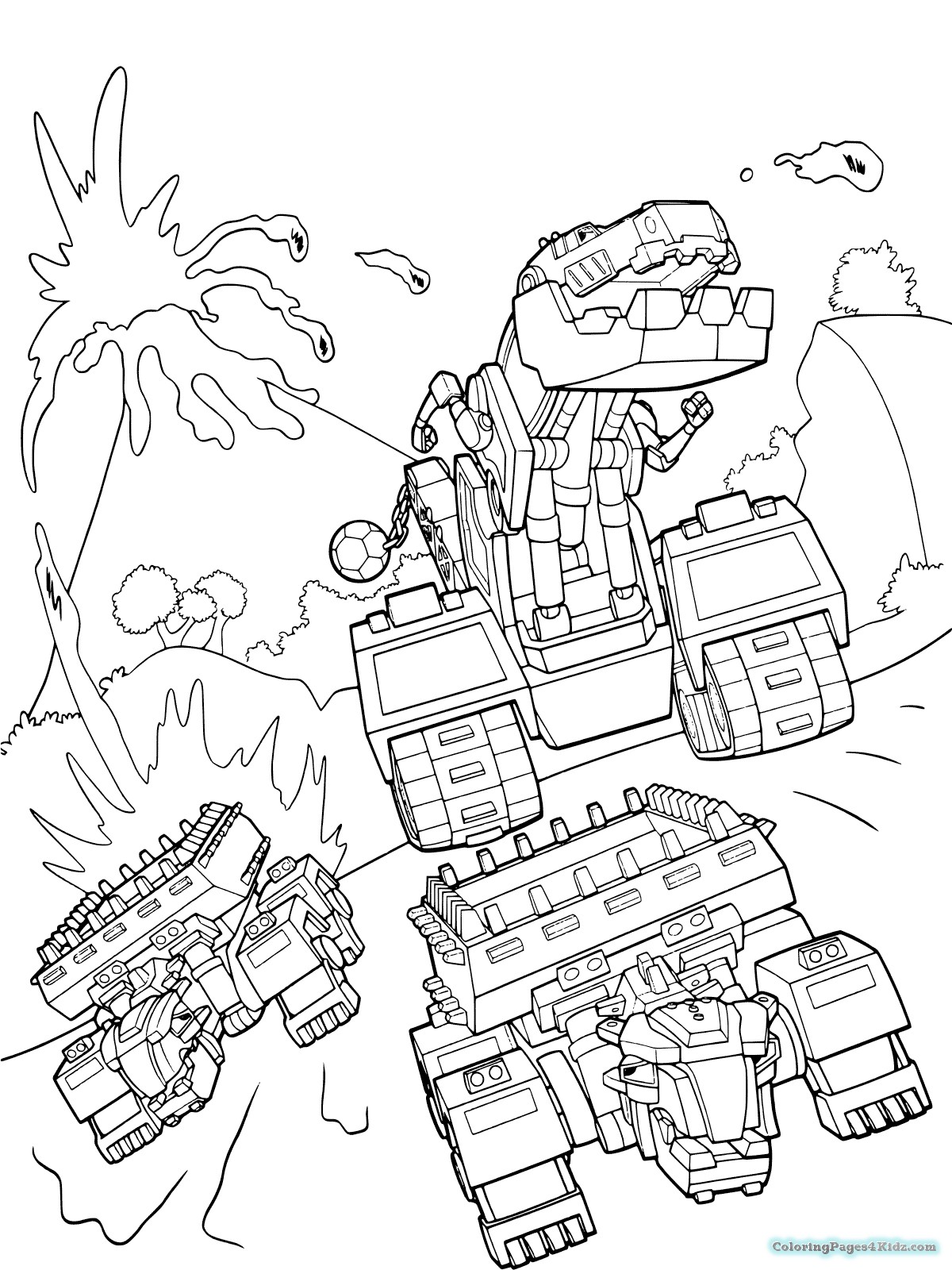 Lovely Dinotrux Coloring Pages