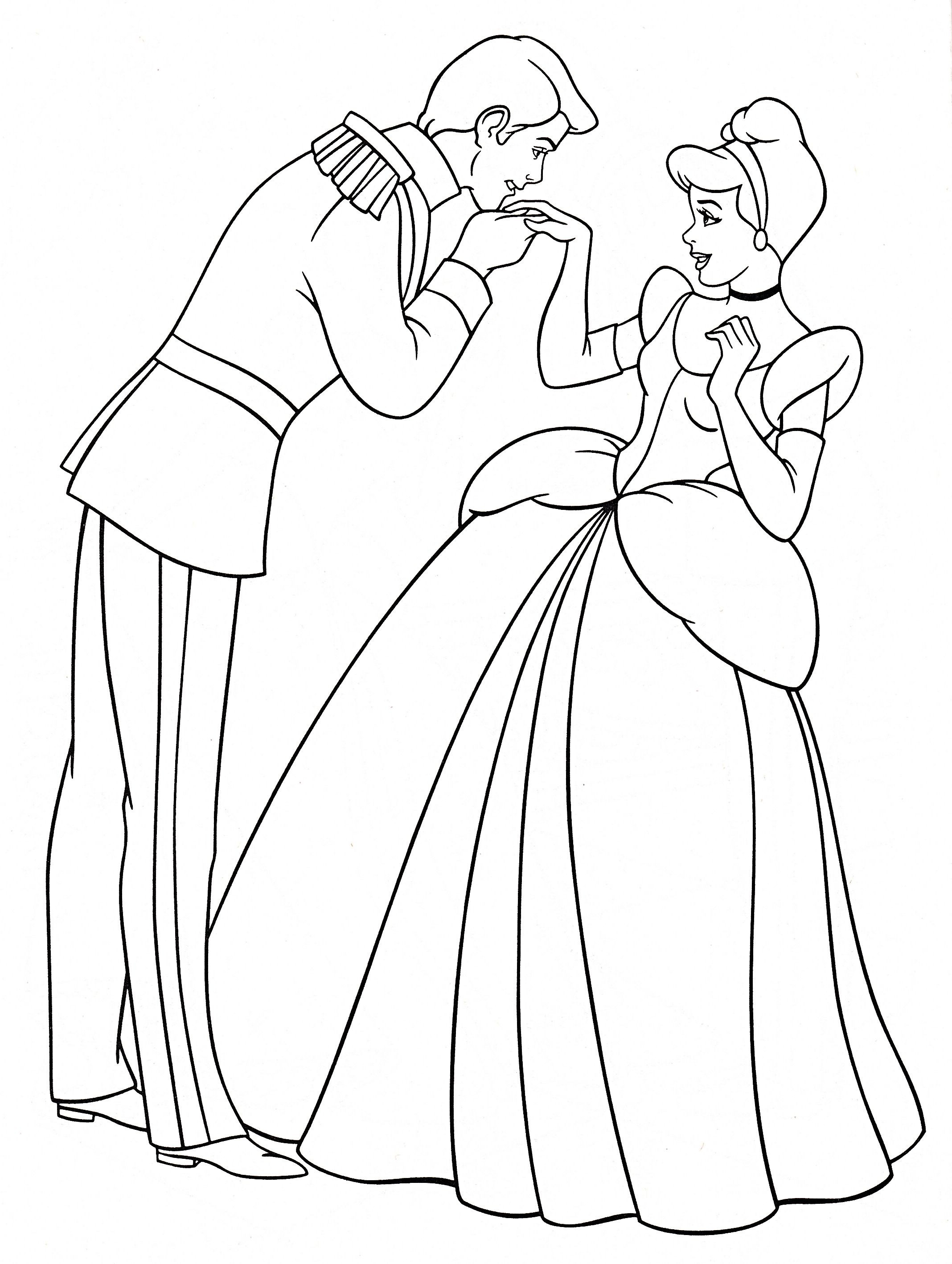 Cinderella Coloring Pages Fresh Walt Disney Coloring Pages Prince Charming & Princess Cinderella