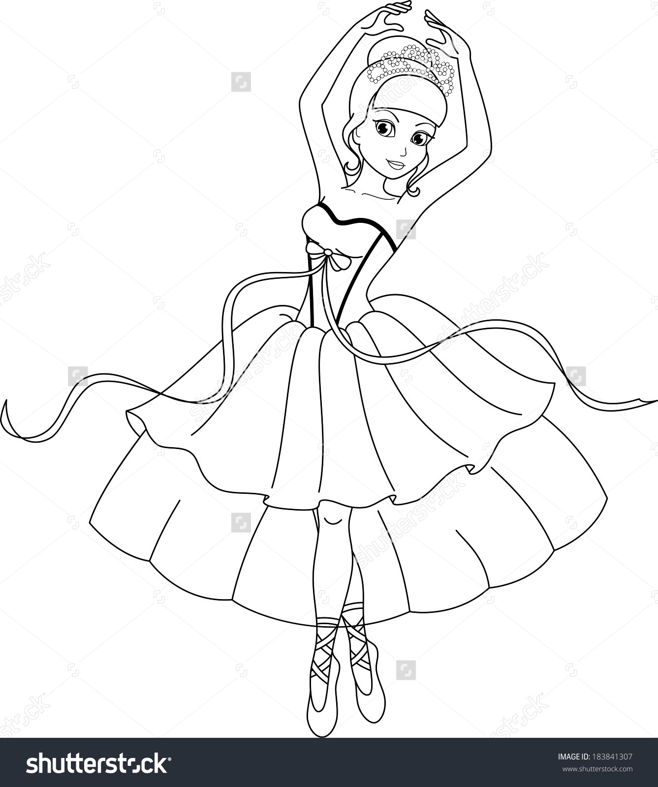 Outstanding Ballerina Colouring Page Great Ballet Coloring Pages To Print Princess Pdf