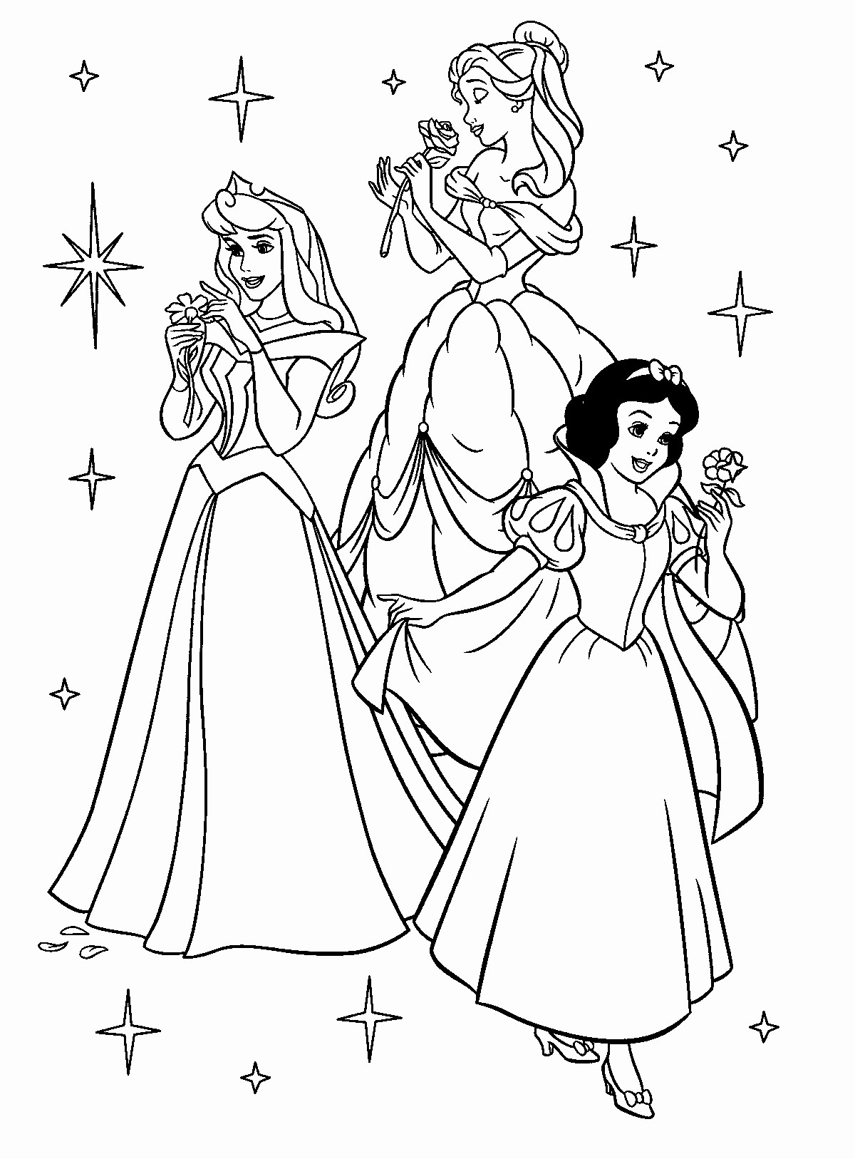 Free Coloring Pages Princess New Disney