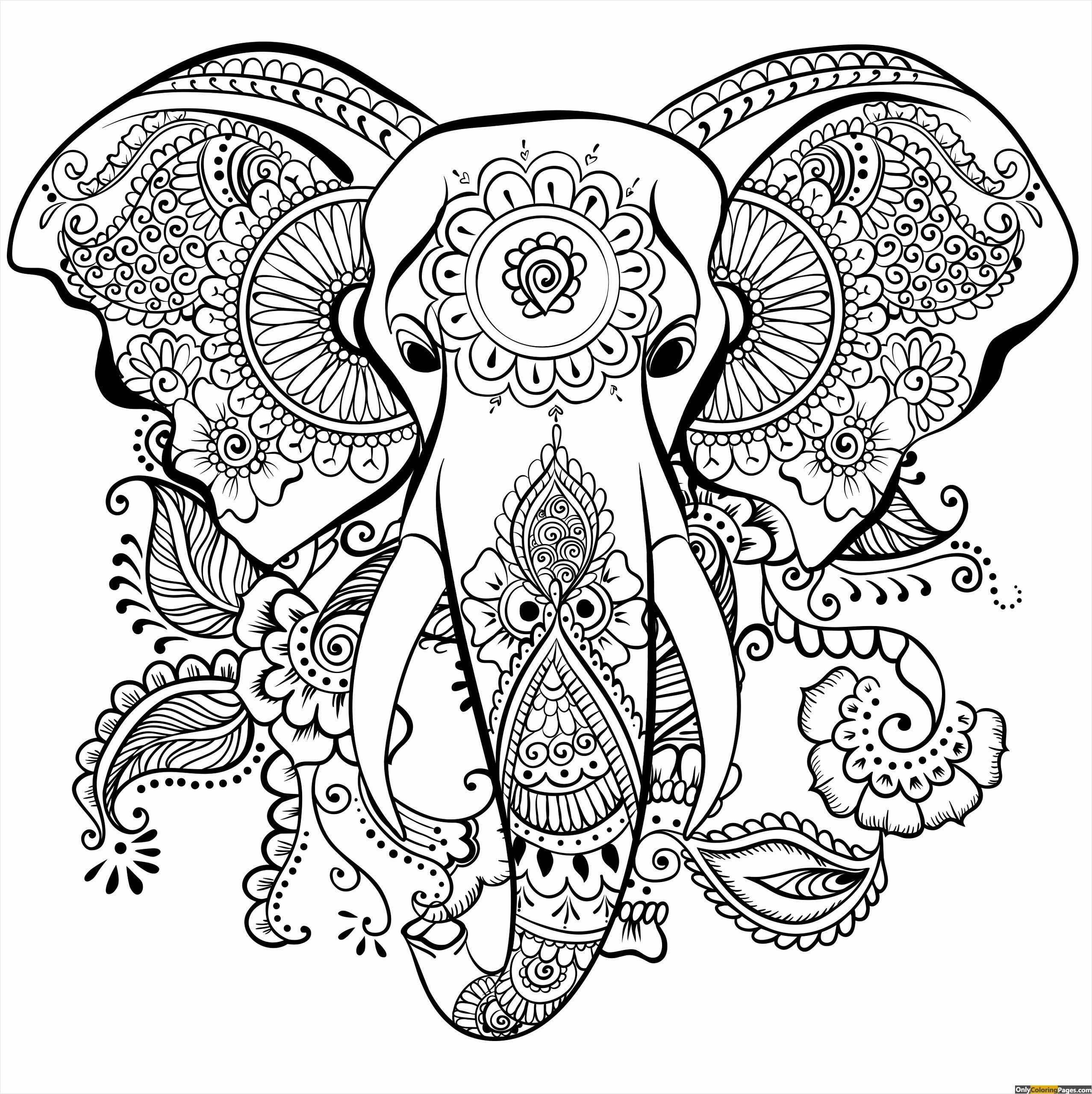Elephant Mandala Coloring Pages Lovely Mandalas Coloring Line Heathermarxgallery