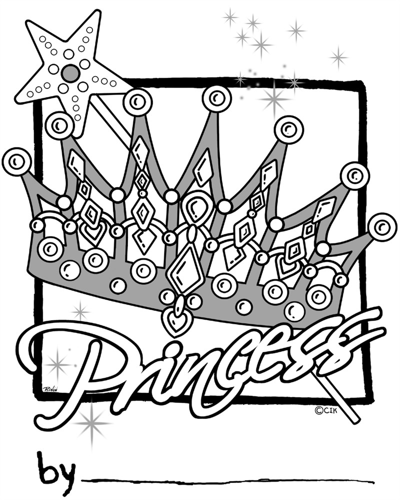 Brilliant Tiara Coloring Pages Diamond To Print Princess Colouring Page Crown Drawing Template