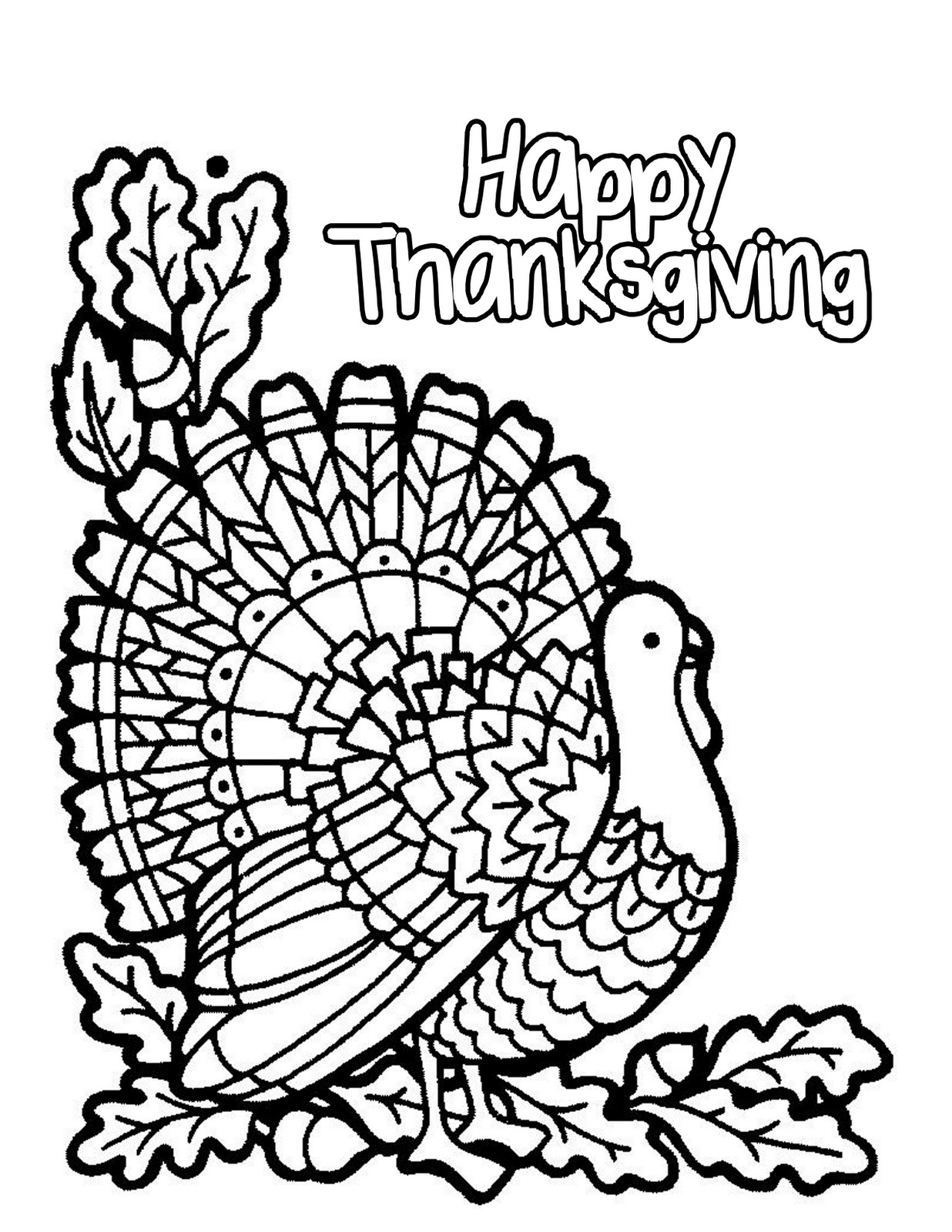 Informative Happy Turkey Day Coloring Pages Printable Thanksgiving In Free