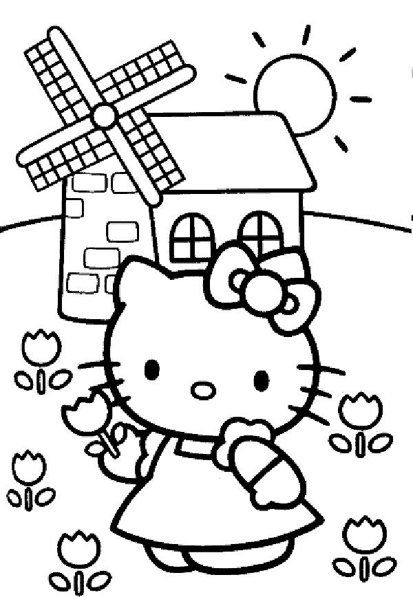 hello kitty get well soon coloring pages