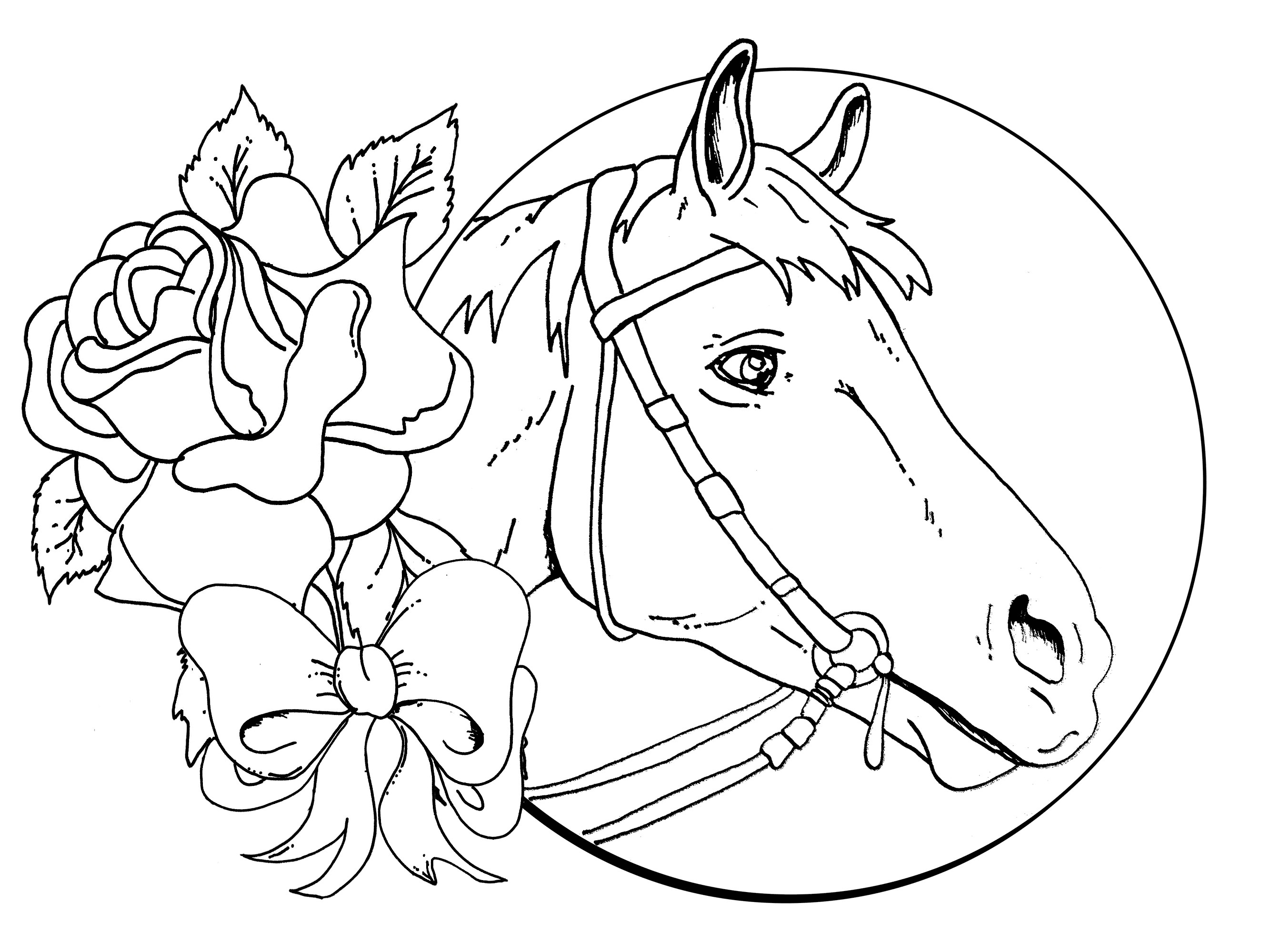 Awesome Horse Head Coloring Pages To Print 96 For Your with Horse Head Coloring Pages To