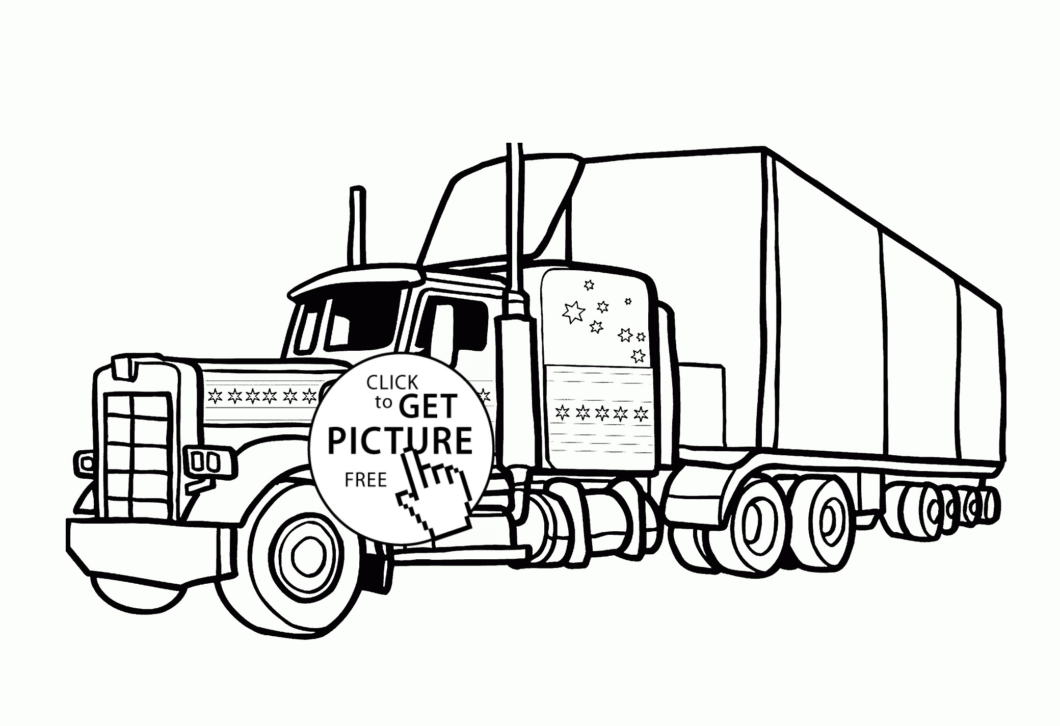 Highest Horse Trailer Coloring Pages Truck And Semi Page