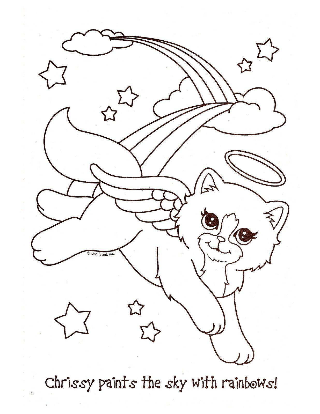 Lisa frank coloring pages to and print for free