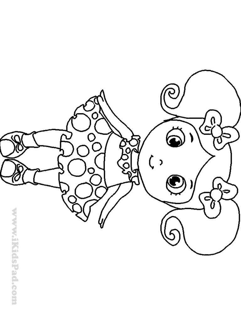Amazing Cute Baby Girl Coloring Pages Little Download Rallytv Org