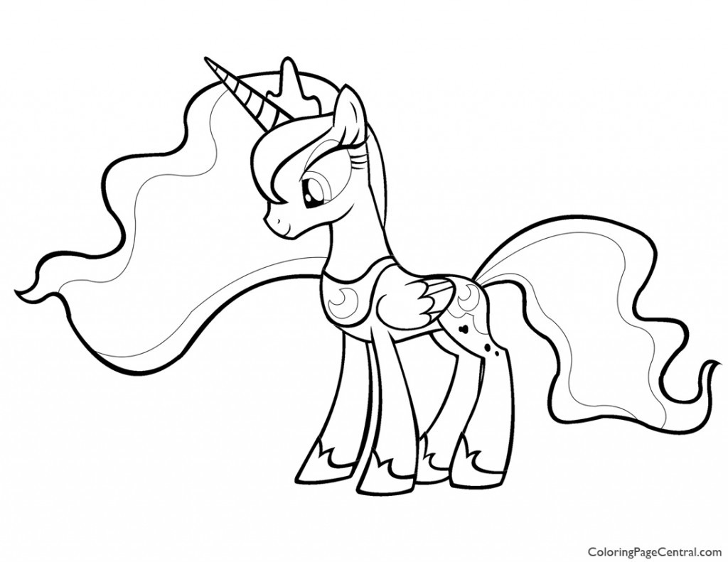 Last Minute Princess Luna My Little Pony Coloring Page 01 Central