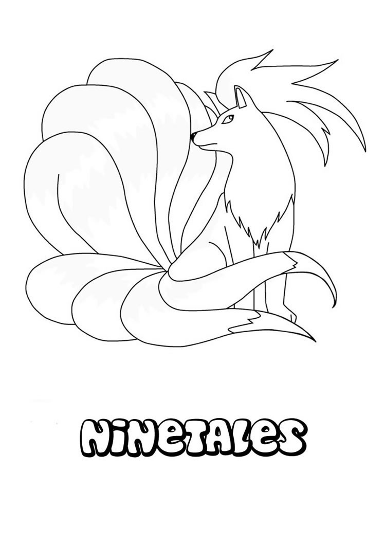 Pokemon Coloring Pages Drawing Ninetales Pokemon Page