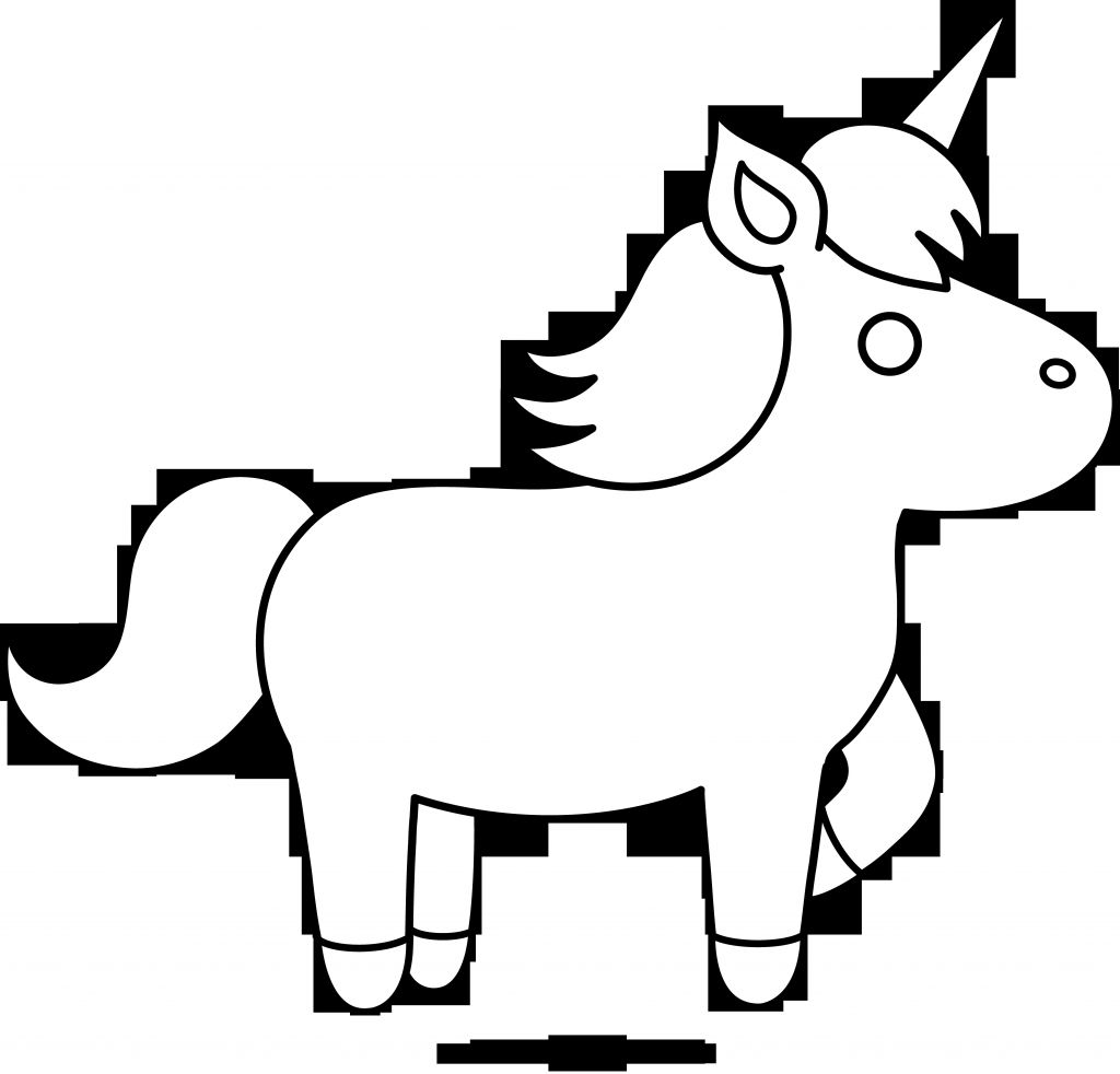 Outline Of Unicorn | BubaKids.com