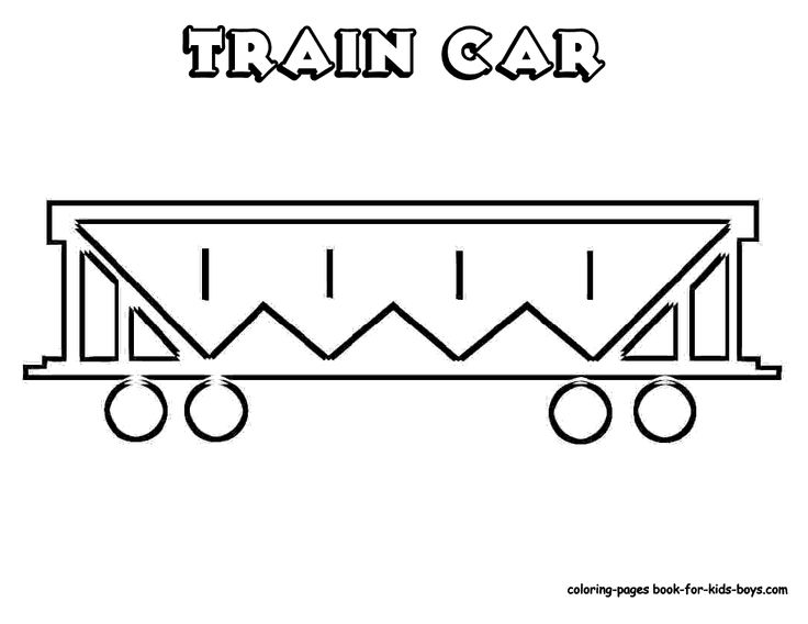 outlines of Train cars to help them draw