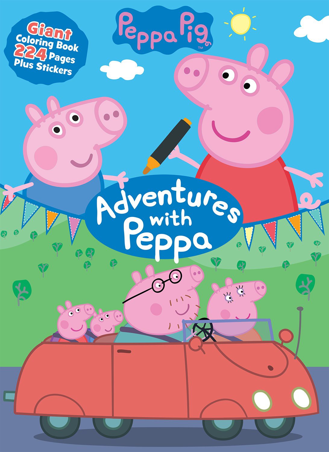 Peppa Pig Adventures with Peppa Giant Coloring Book | BubaKids.com